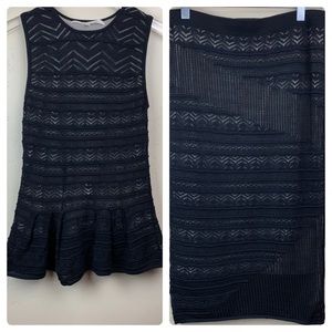 Rachel Roy two pice pencil skirt and peplum top